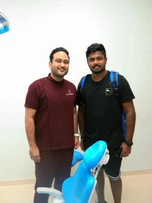 With Indian cricketer Sanju Samson, captain of Rajasthan Royals